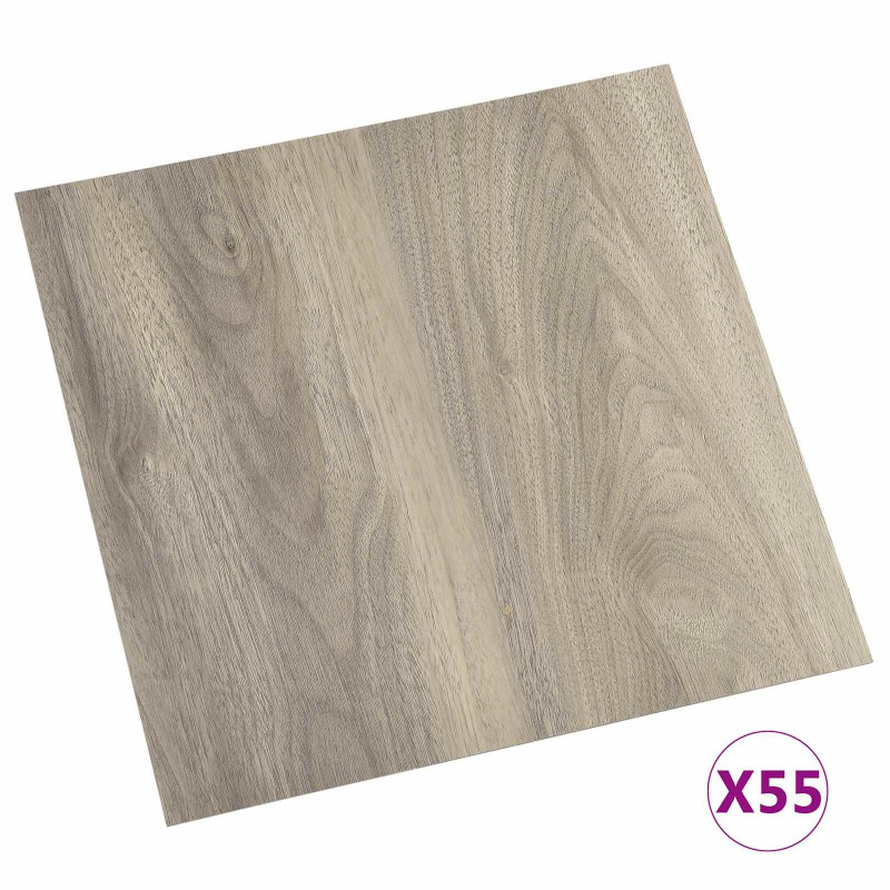 Deski podłogowe 55 pcs Ciemnoszary 5,11 m² PVC
