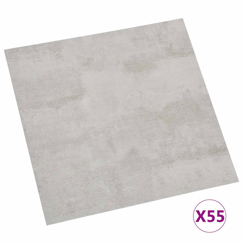 Deski podłogowe 55 pcs Jasnoszary 5,11 m² PVC