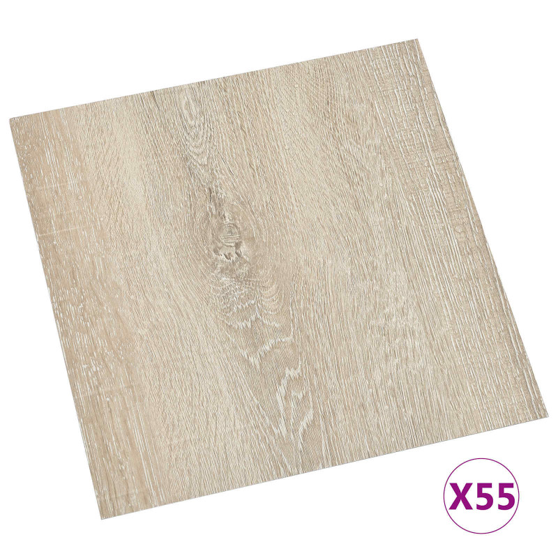 Deski podłogowe 55 pcs Beżowy 5,11 m² PVC