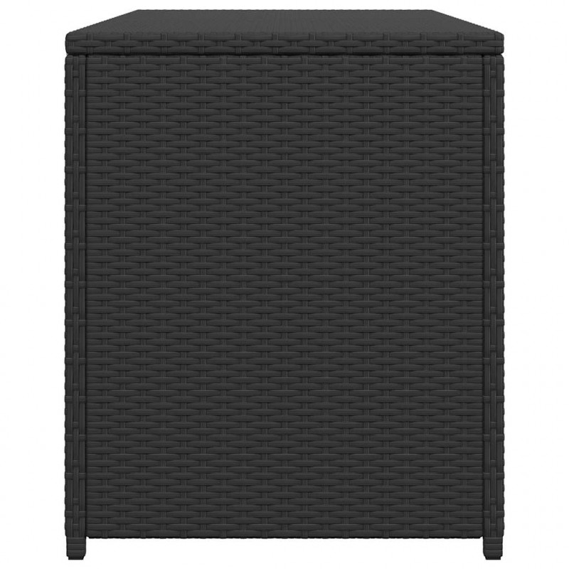 Skrzynia ogrodowa, czarna, 120 x 50 x 60 cm, rattan PE