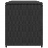 Skrzynia ogrodowa, czarna, 120 x 50 x 60 cm, rattan PE