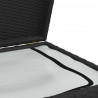 Skrzynia ogrodowa, czarna, 120 x 50 x 60 cm, rattan PE