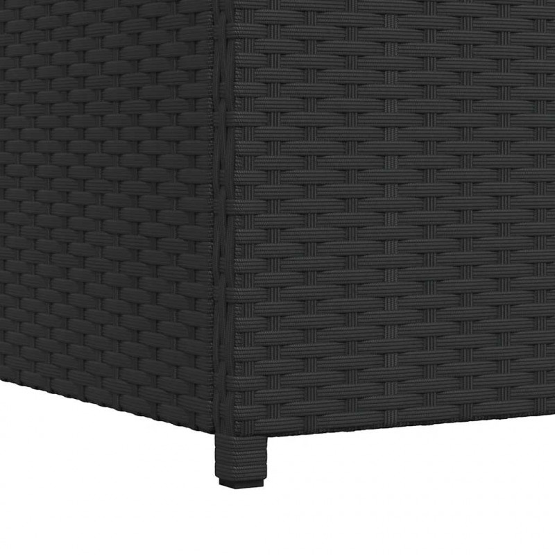 Skrzynia ogrodowa, czarna, 120 x 50 x 60 cm, rattan PE