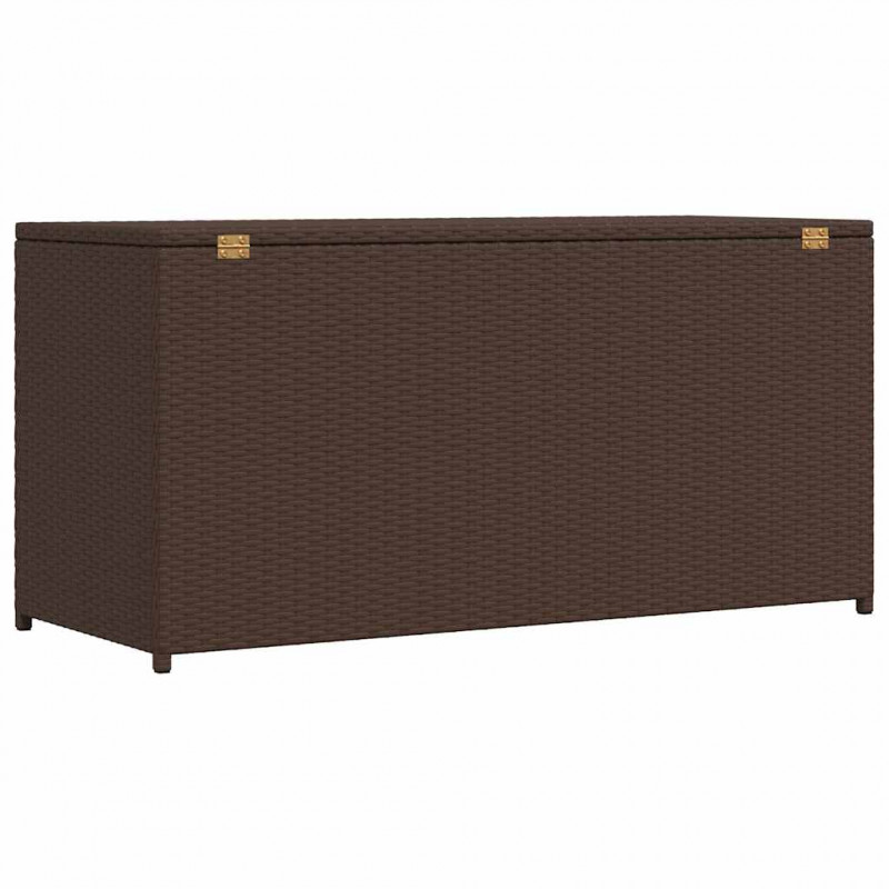 Skrzynia ogrodowa, brązowa, 120 x 50 x 60 cm, rattan PE