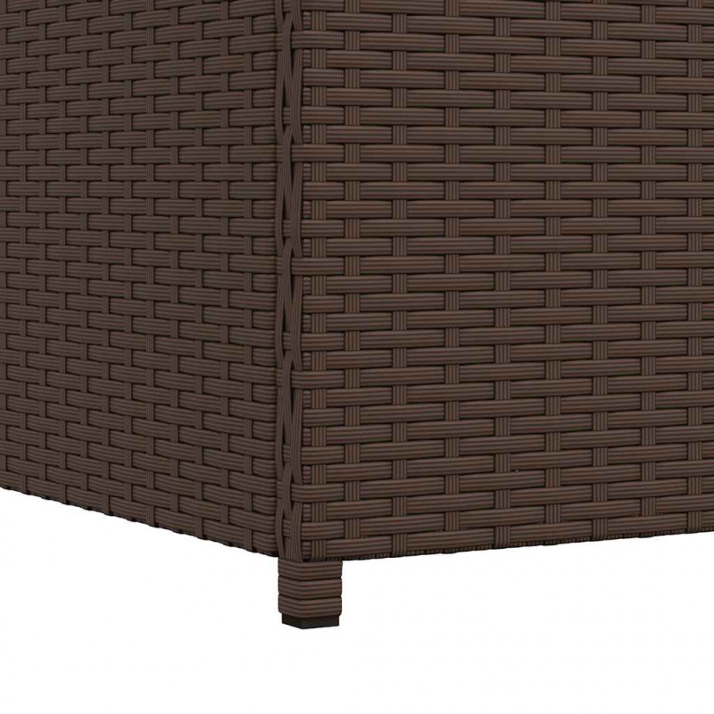 Skrzynia ogrodowa, brązowa, 120 x 50 x 60 cm, rattan PE