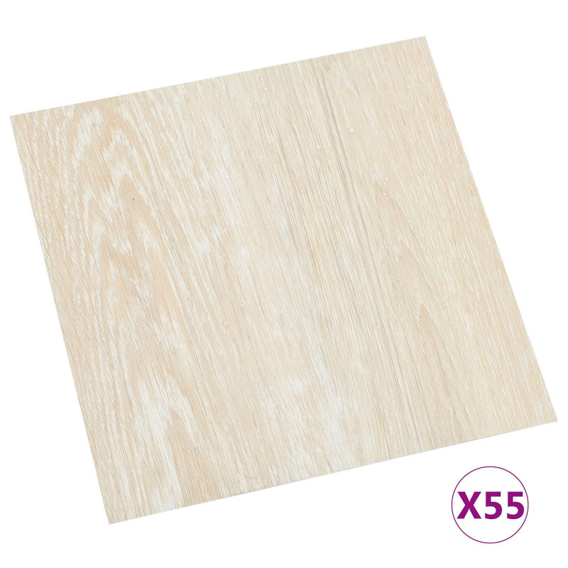 Deski podłogowe 55 pcs Beżowy 5,11 m² PVC