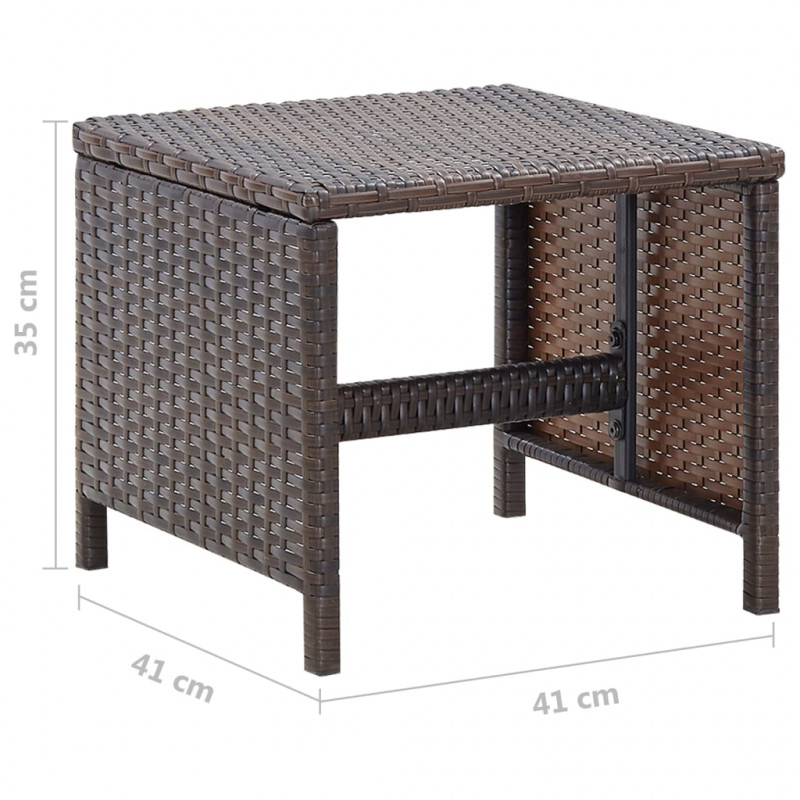 5-cz. zestaw mebli ogrodowych z poduszkami, rattan PE, brązowy