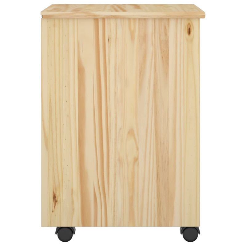 Rolkowa szafka Brązowy 34 x 39 x 56 cm Lite drewno sosnowe