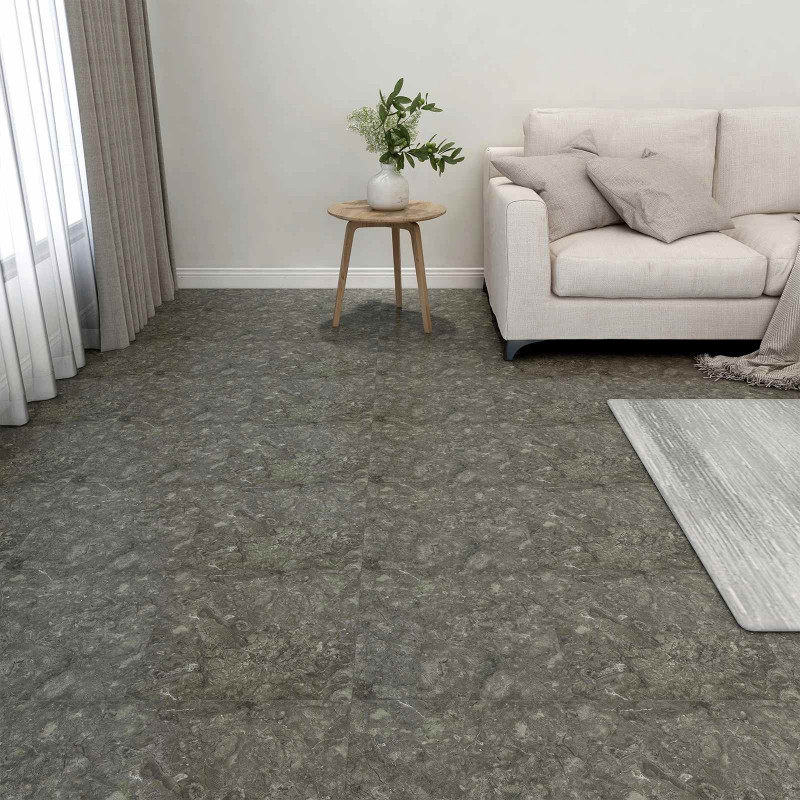 Deski podłogowe 55 pcs Szary 5,11 m² PVC