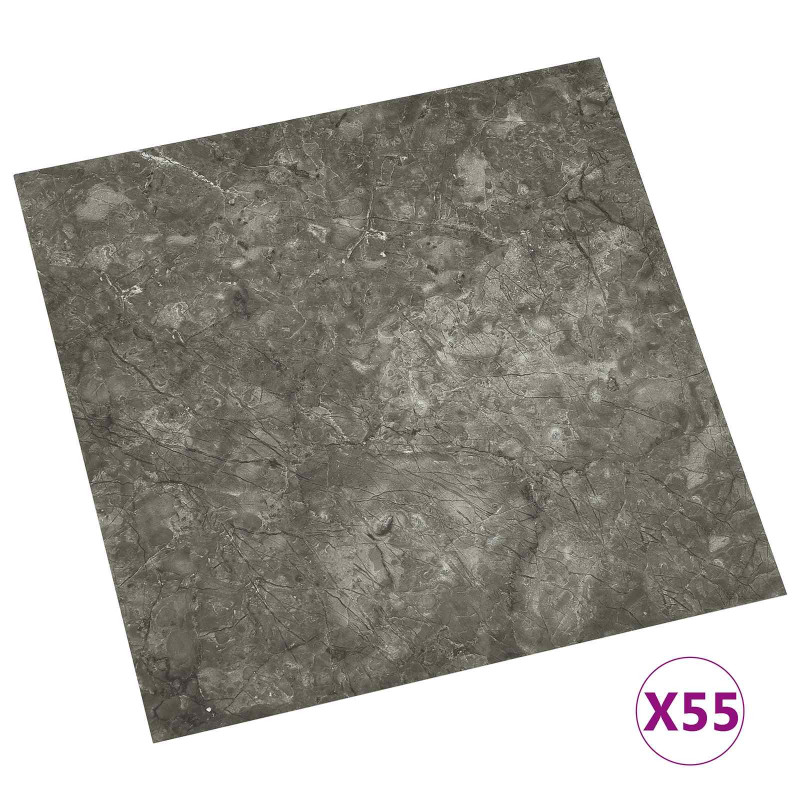 Deski podłogowe 55 pcs Szary 5,11 m² PVC