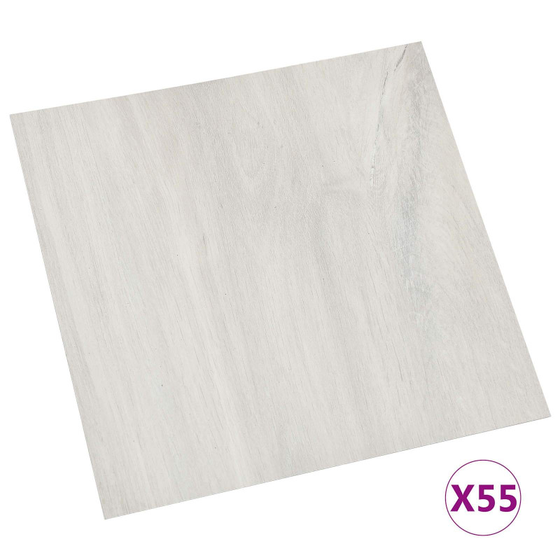 Deski podłogowe 55 pcs Kremowy 5,11 m² PVC