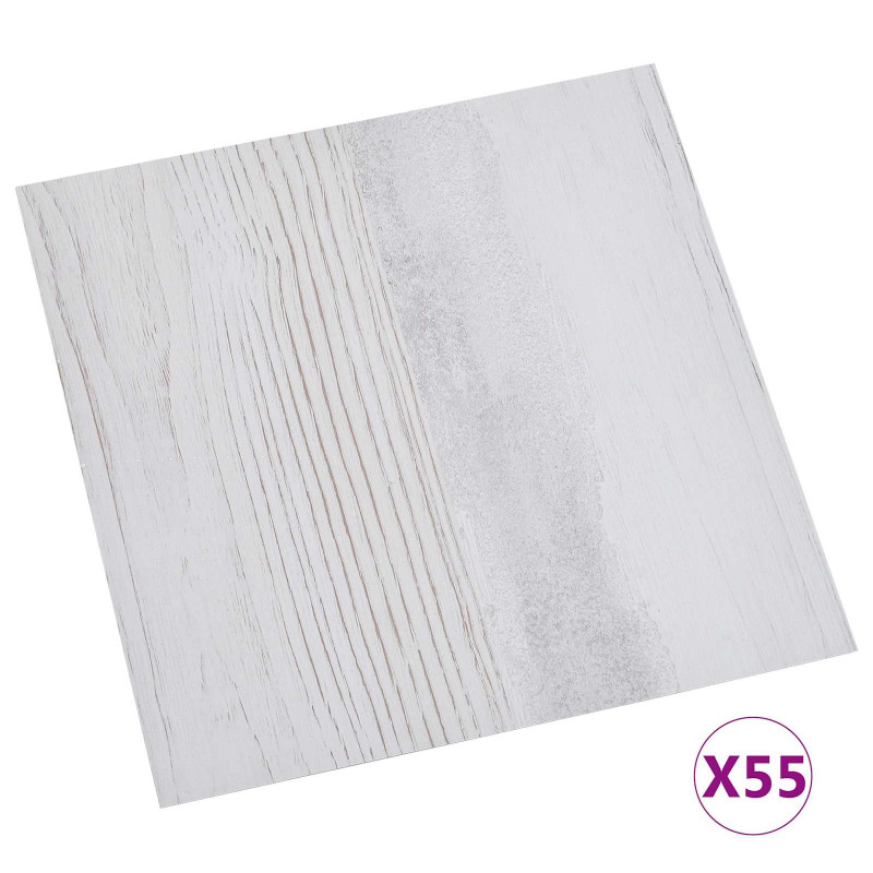 Deski podłogowe 55 pcs Jasnoszary 5,11 m² PVC