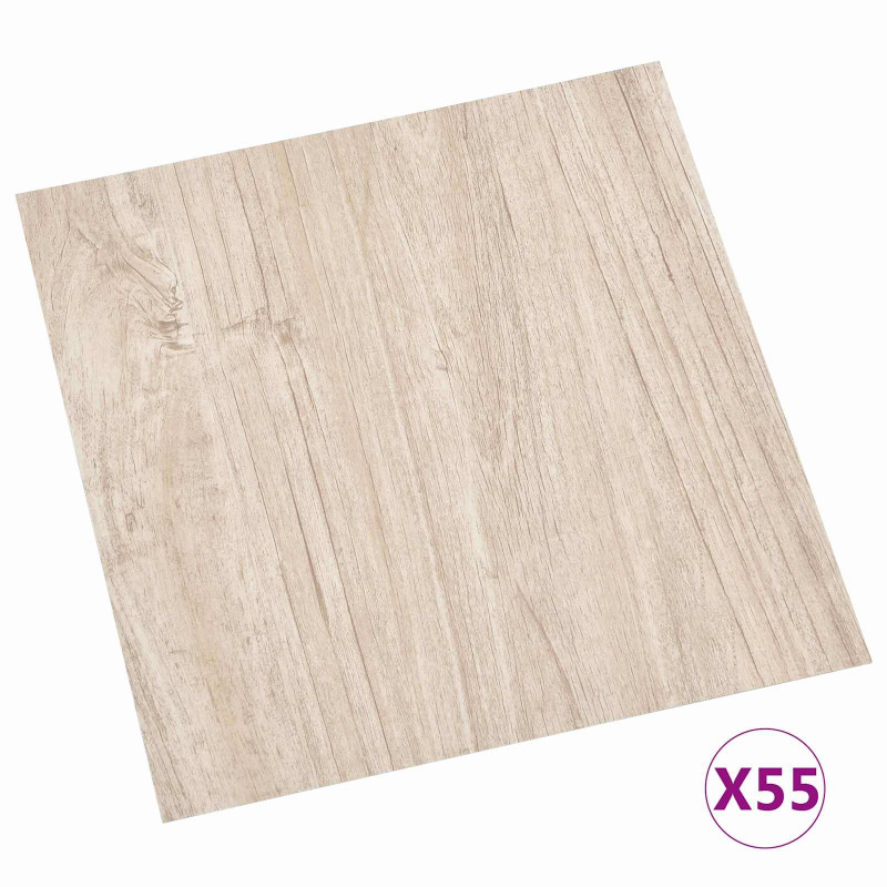 Deski podłogowe 55 pcs Jasny Brąz 5,11 m² PVC