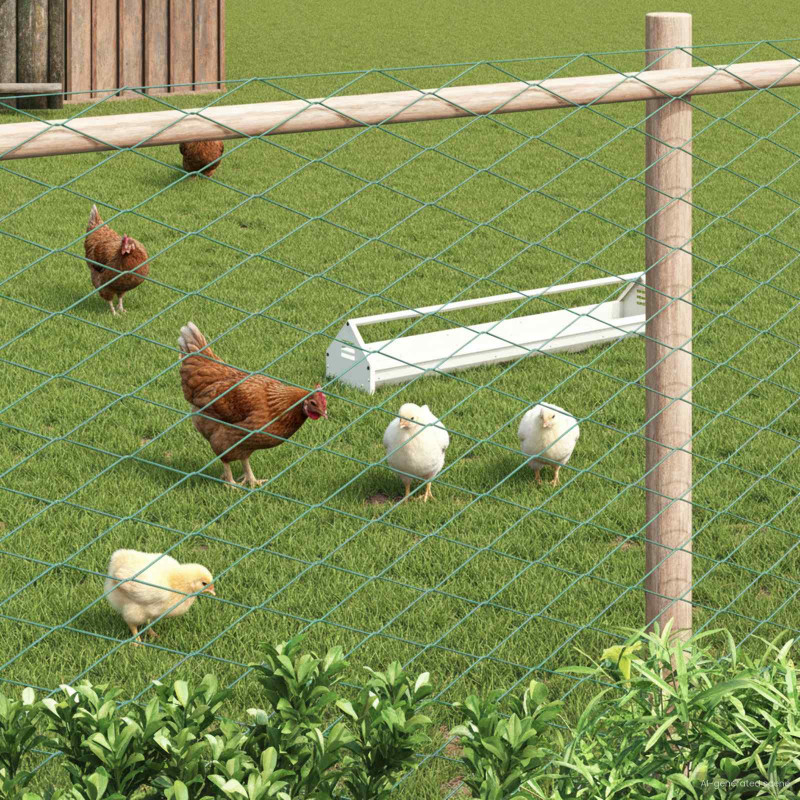 Ogrodzenie łańcuchowe Zielony 2 x 20 m Stal