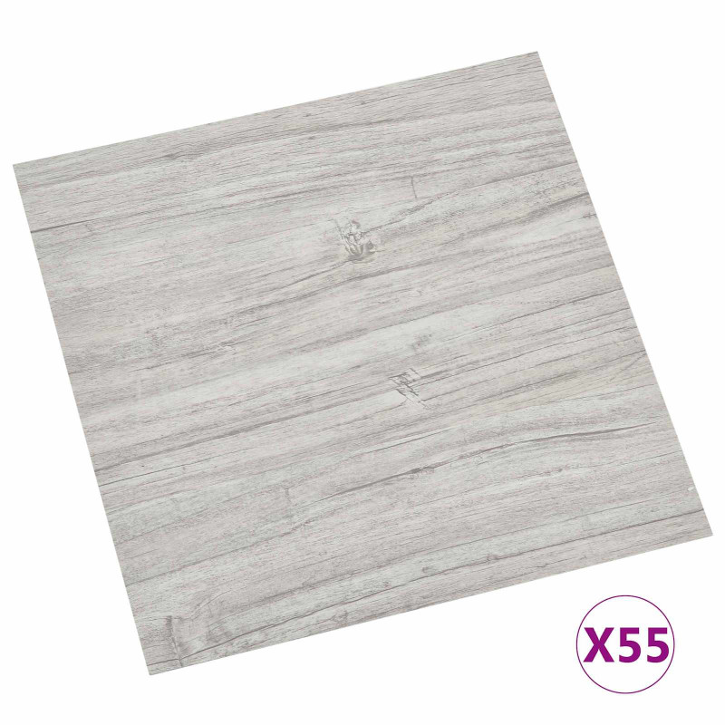 Deski podłogowe 55 pcs Jasnoszary 5,11 m² PVC