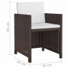13-cz. zestaw mebli ogrodowych z poduszkami, rattan PE, brązowy