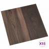 Deski podłogowe 55 pcs Ciemny brąz 5,11 m² PVC