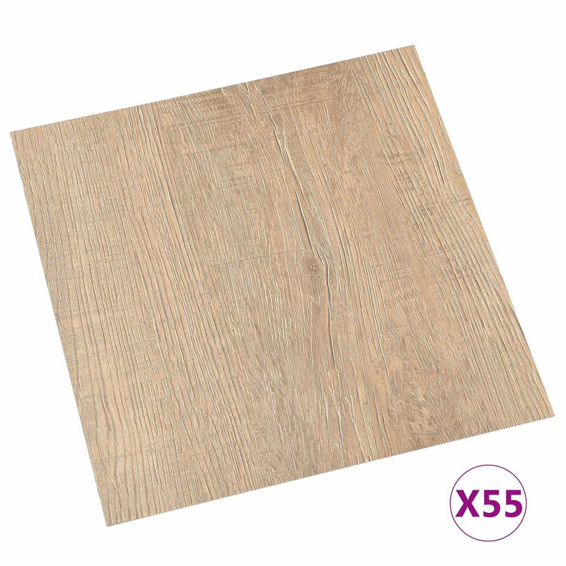 Deski podłogowe 55 pcs Brązowy 5,11 m² PVC