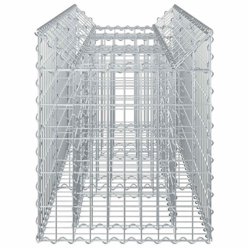 Podniesione łóżko gabionowe Srebrny 150 x 50 x 60 cm