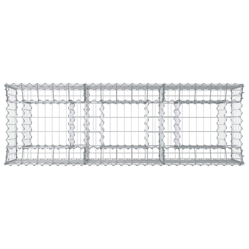 Podniesione łóżko gabionowe Srebrny 150 x 50 x 60 cm