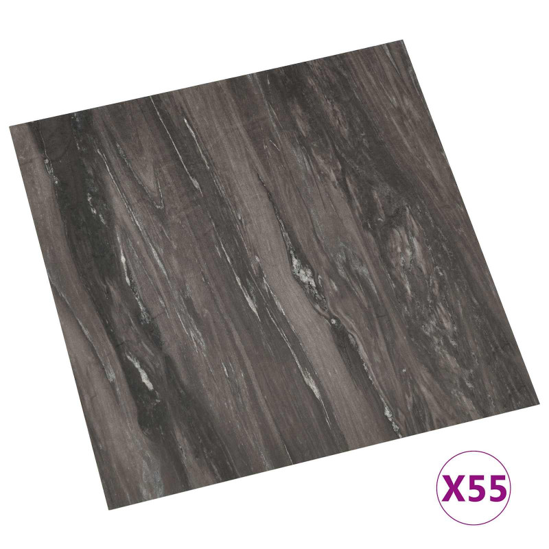 Deski podłogowe 55 pcs Ciemnoszary 5,11 m² PVC