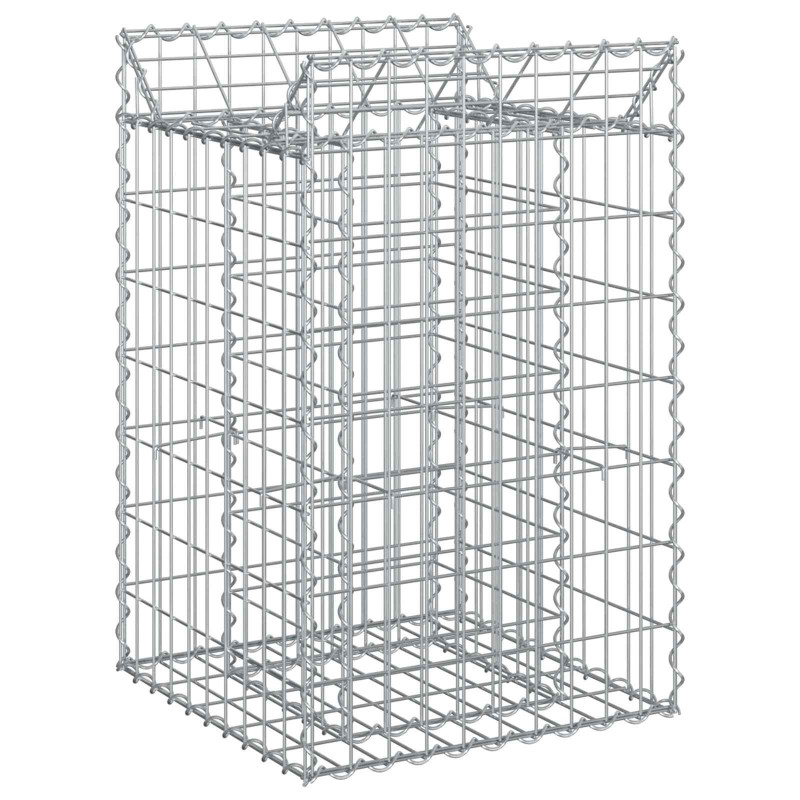 Podniesione łóżko gabionowe Srebrny 50 x 50 x 80 cm