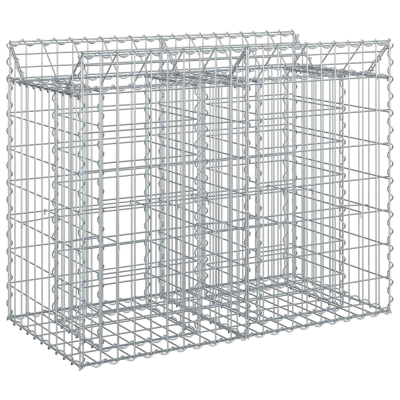 Podniesione łóżko gabionowe Srebrny 100 x 50 x 80 cm