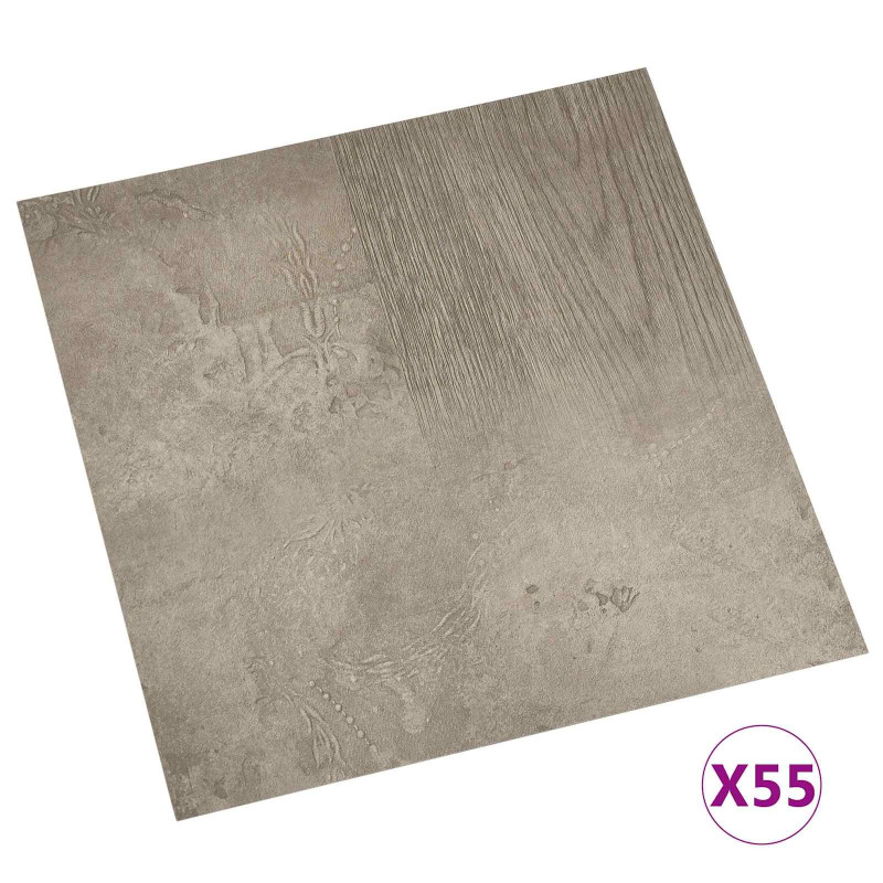 Deski podłogowe 55 pcs Szary 5,11 m² PVC