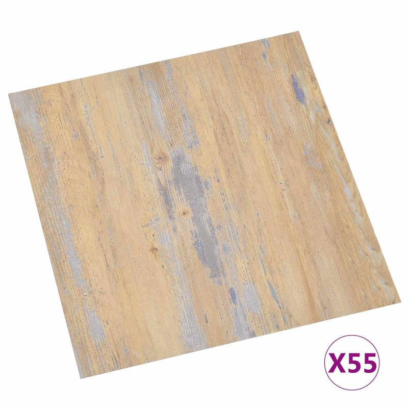 Deski podłogowe 55 pcs Brązowy 5,11 m² PVC