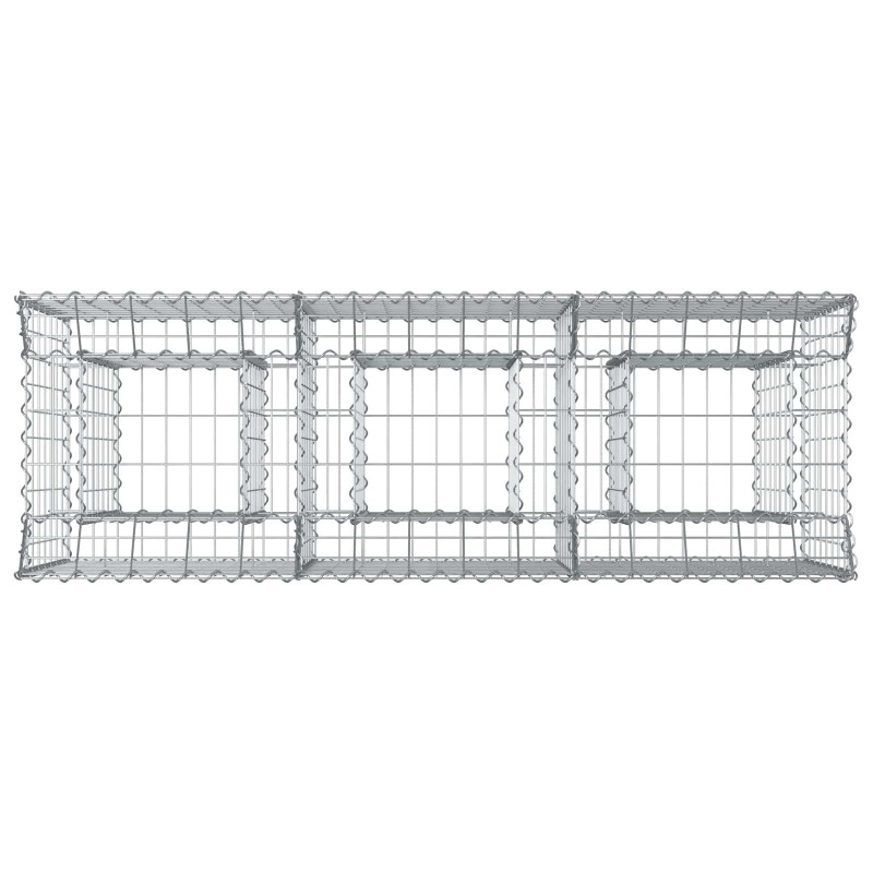 Podniesione łóżko gabionowe Srebrny 150 x 50 x 80 cm