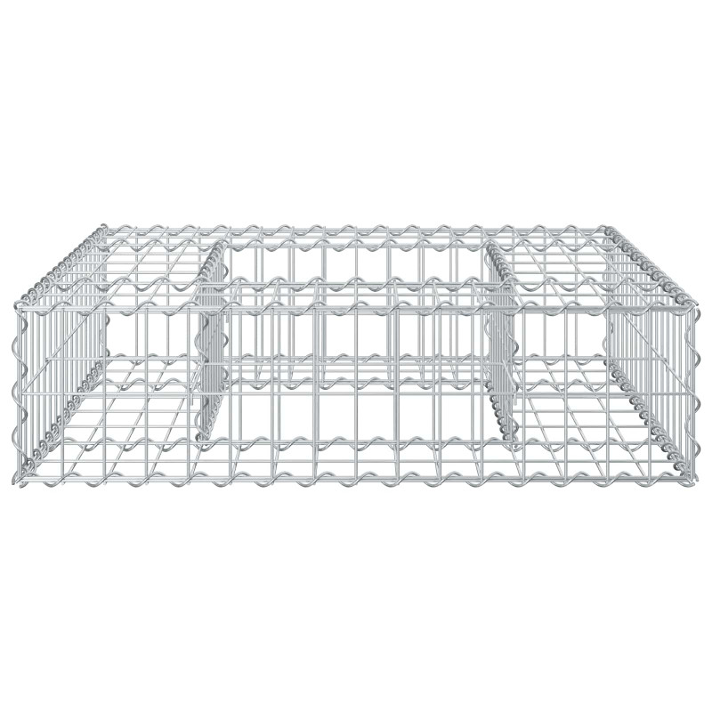 Podniesione łóżko gabionowe Srebrny 80 x 80 x 20 cm