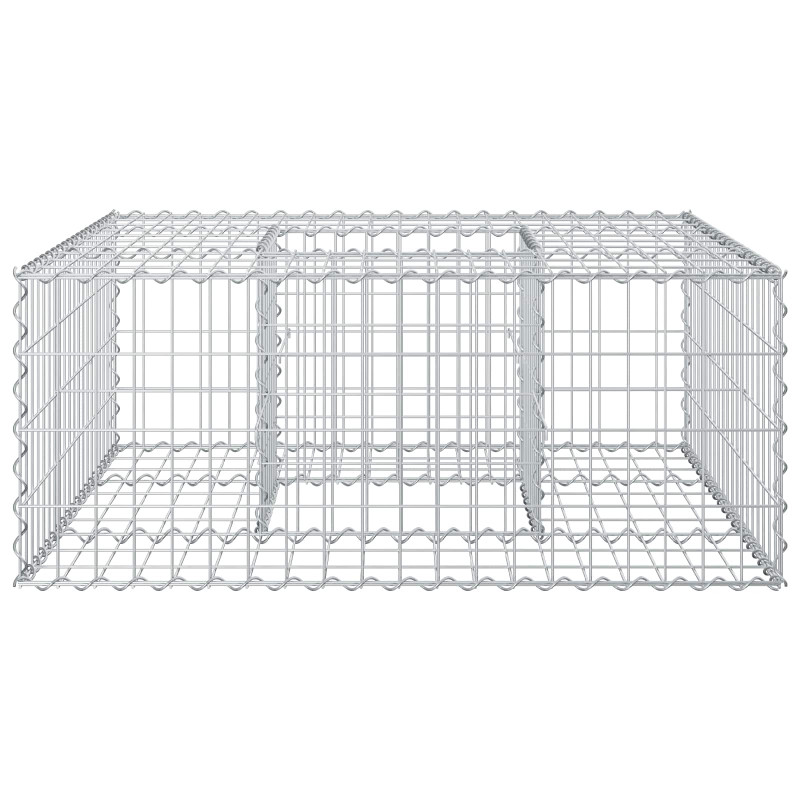 Podniesione łóżko gabionowe Srebrny 100 x 100 x 40 cm