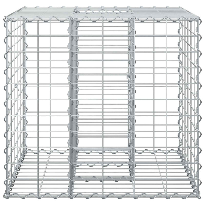 Podniesione łóżko gabionowe Srebrny 60 x 60 x 55 cm