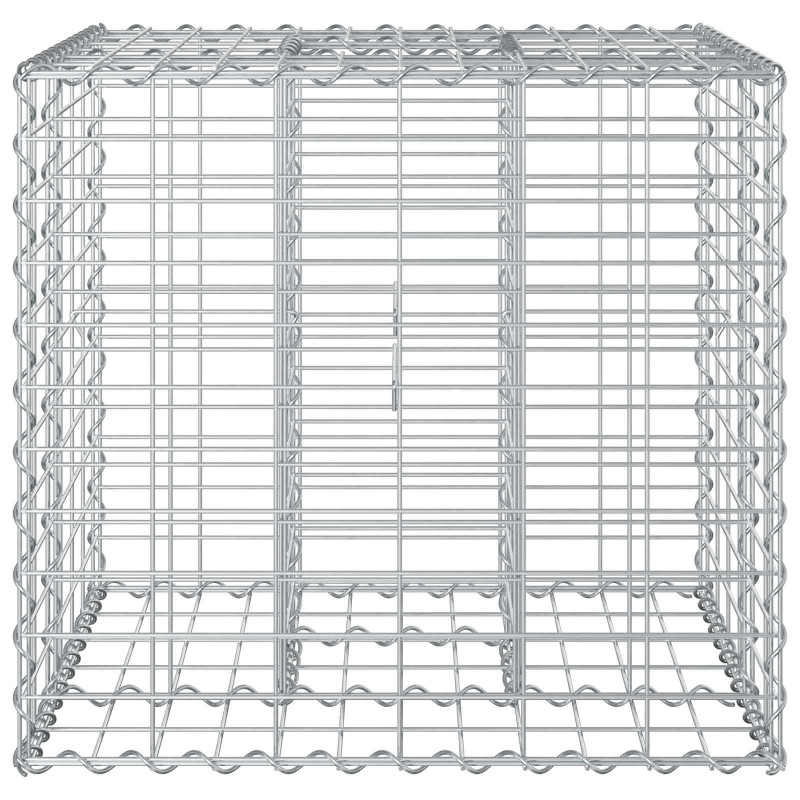 Podniesione łóżko gabionowe Srebrny 60 x 60 x 55 cm