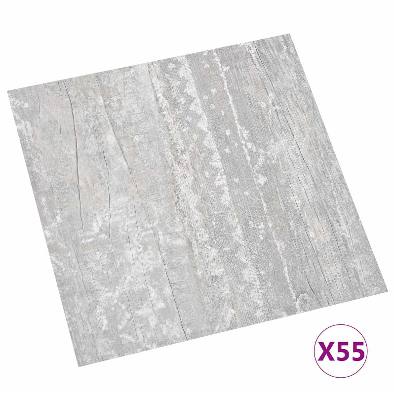Deski podłogowe 55 pcs Szary 5,11 m² PVC