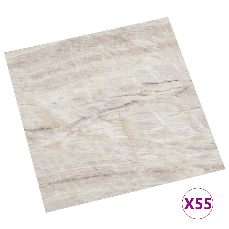 Deski podłogowe 55 pcs Beżowy 5,11 m² PVC