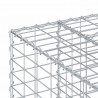 Podniesione łóżko gabionowe Srebrny 140 x 60 x 55 cm