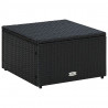Puf 53 x 53 x 30 cm, polirattanowy, czarny