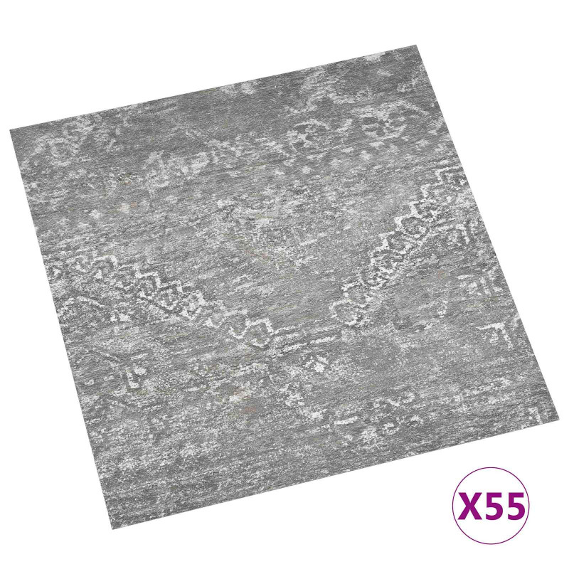 Deski podłogowe 55 pcs Betonowy Szary 5,11 m² PVC