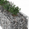 Podniesione łóżko gabionowe Srebrny 180 x 60 x 55 cm