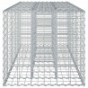 Podniesione łóżko gabionowe Srebrny 180 x 60 x 55 cm