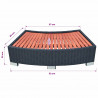 Stopień do spa 92 x 45 x 25 cm, polirattanowy, czarny