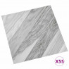 Deski podłogowe 55 pcs Szary 5,11 m² PVC