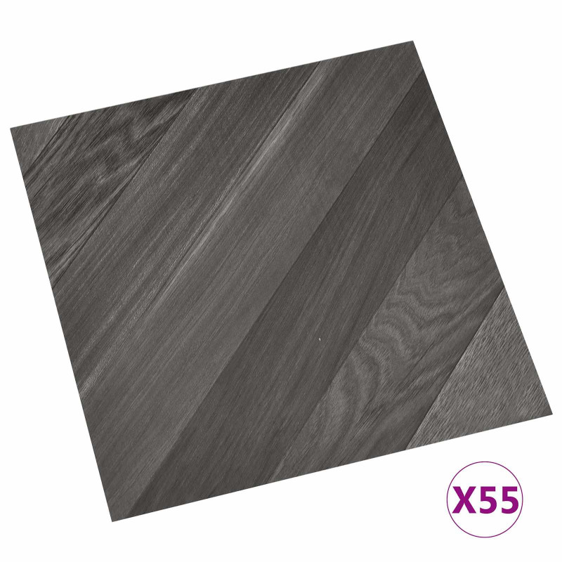 Deski podłogowe 55 pcs Szary 5,11 m² PVC