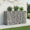Podniesione łóżko gabionowe Srebrny 130 x 50 x 80 cm