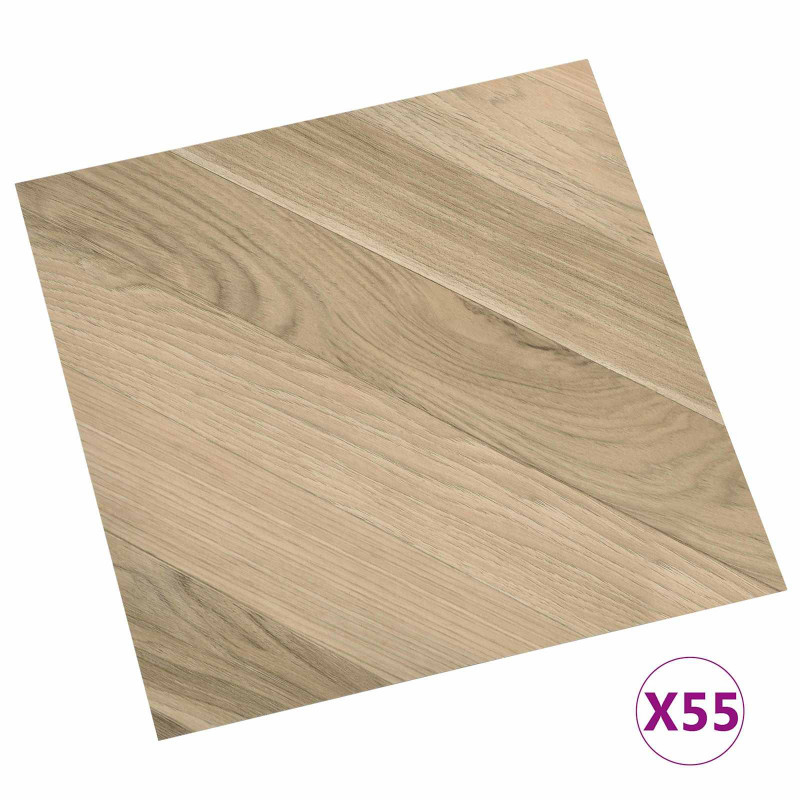 Deski podłogowe 55 pcs Brązowy 5,11 m² PVC