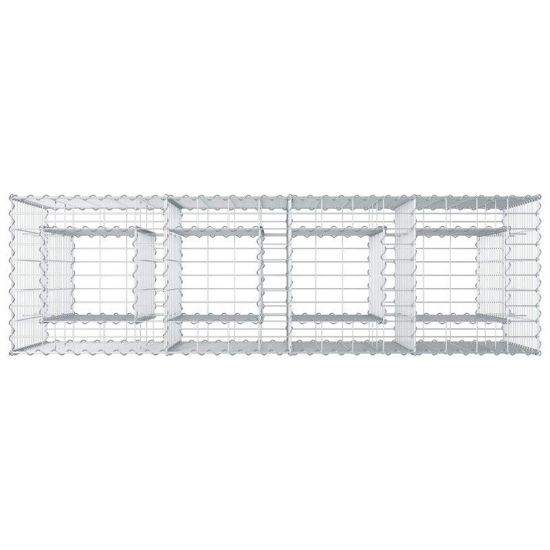 Podniesione łóżko gabionowe Srebrny 170 x 50 x 80 cm