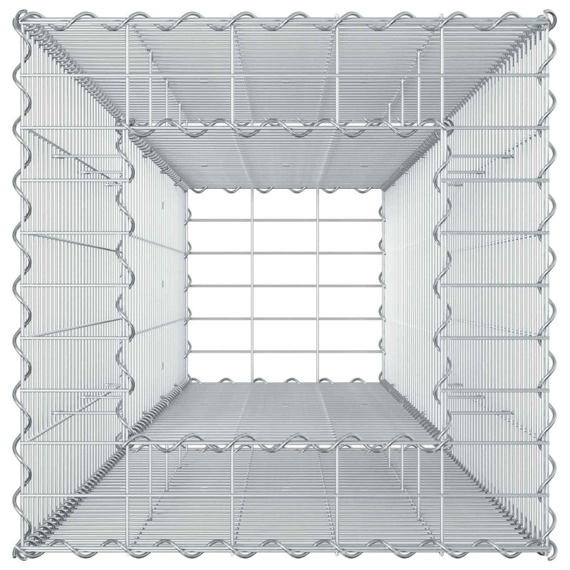 Podniesione łóżko gabionowe Srebrny 50 x 50 x 150 cm