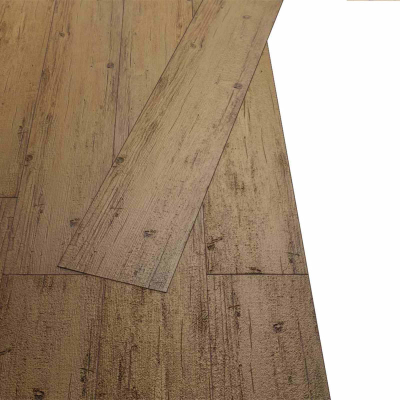 Deski podłogowe 18 pcs Orzechowy brąz 2,51 m² PVC