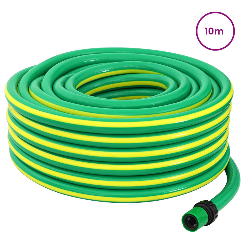 Wąż ogrodowy 5-warstwowy Zielony i Żółty 1 / 2'' 10 m PVC